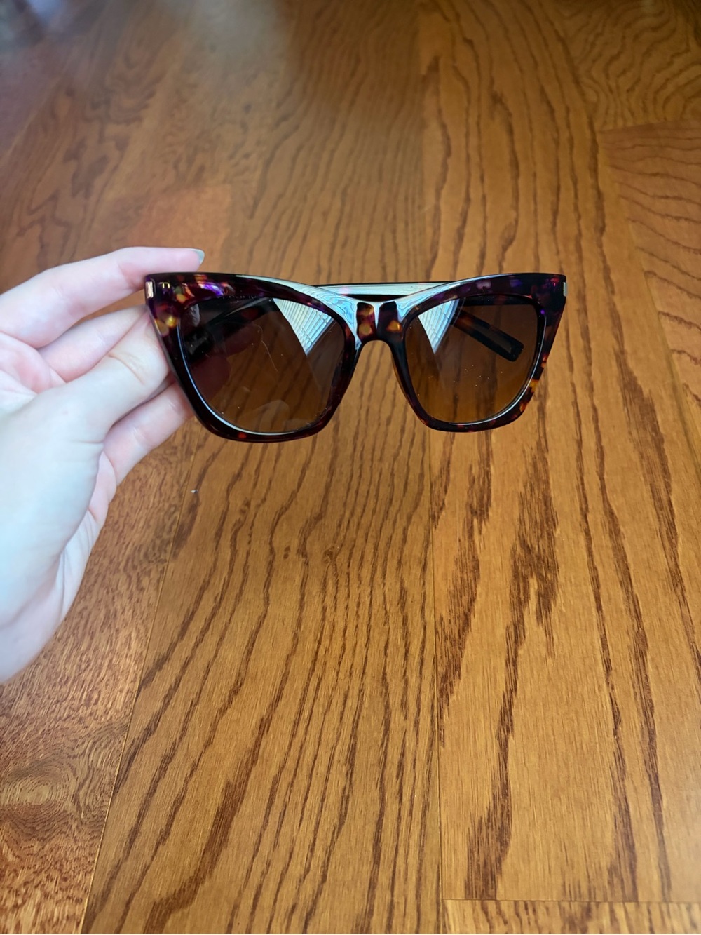 Tortoiseshell Cat Eye Sunglasses - Brown Lenses With Colored Accents